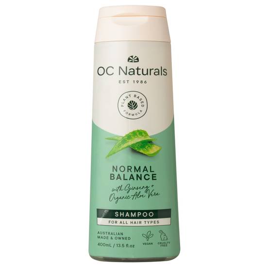 Oc Naturals Normal Balance With Ginseng Organic Aloe Vera Shampoo