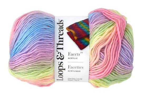 Loops & Threads Facets Yarn, Cotton Candy (3.5 oz)