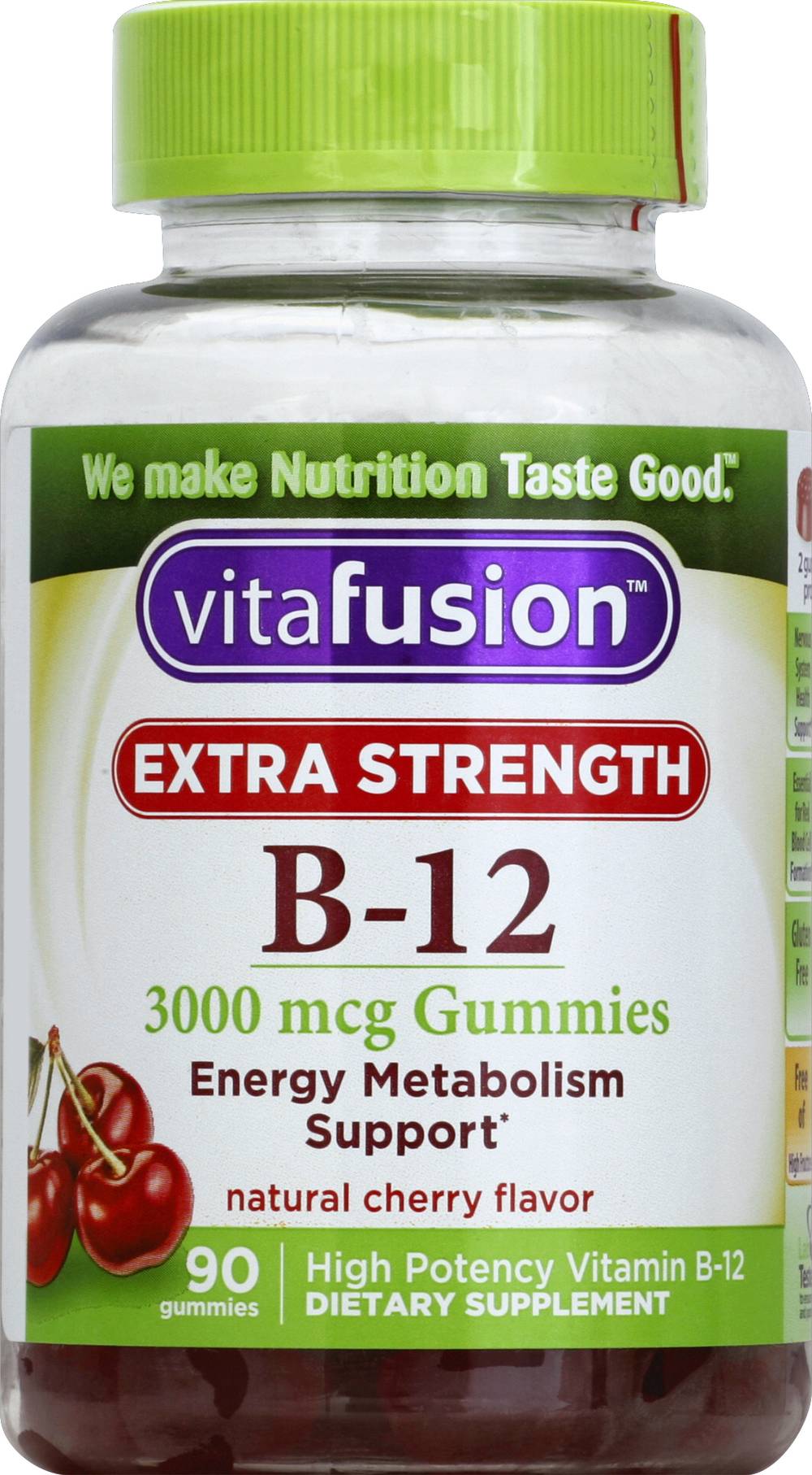 Vitafusion Extra Strength Vitamin B-12 Gummies, Cherry (90 ct)