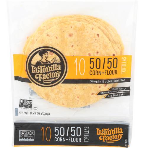 La Tortilla Factory Simply Better Corn & Flour Blend Tortillas 10 Count