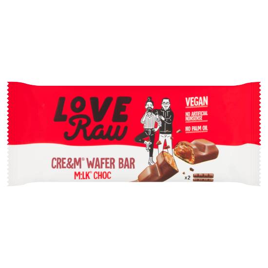 Love Raw Crevegan Milk Chocolate Cre&M Filled Wafer Bars (2 ct)