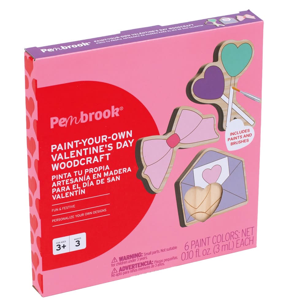 Pembrook Paint-Your-Own Valentine's Day Woodcraft Letter