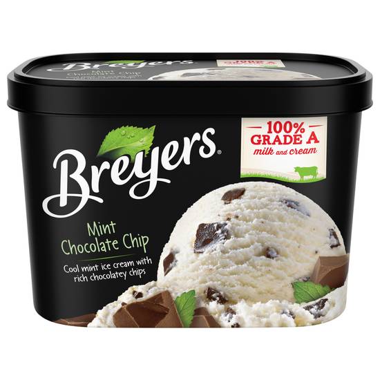 Breyers Chocolate Chip Ice Cream (mint)