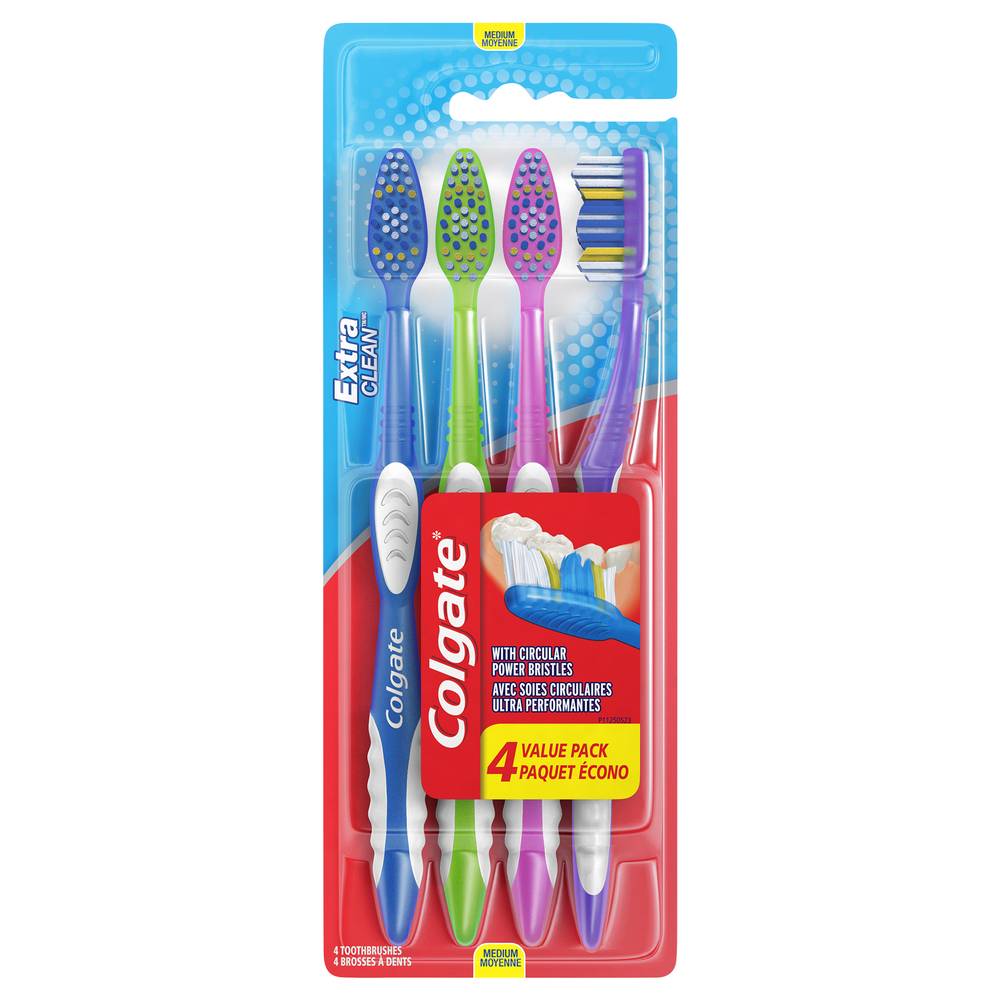 Colgate Extra Clean Toothbrush (3.2 oz, 4 ct)