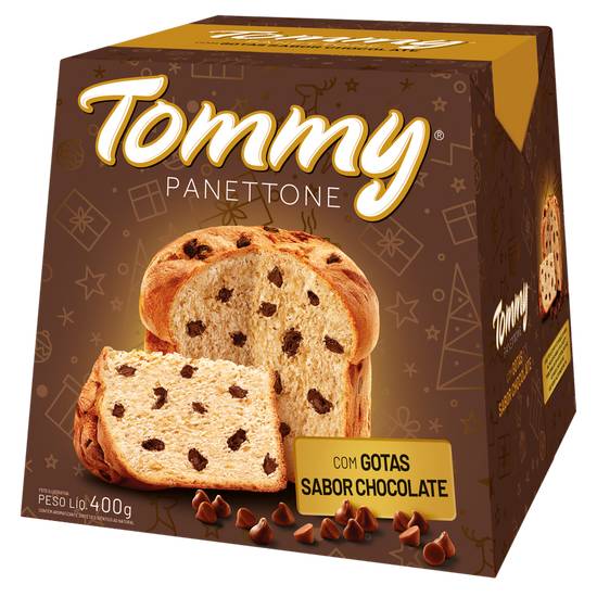 Tommy Hilfiger panettone com gotas sabor chocolate (400 g)