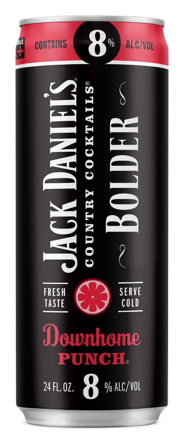 Jack Daniel's Country Cocktail Bolder Ready To Drink Whiskey, Downhome Punch (24 fl oz)