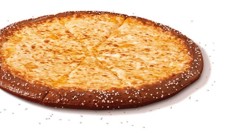 Pretzel Crust with Cheese Sauce & Cheese