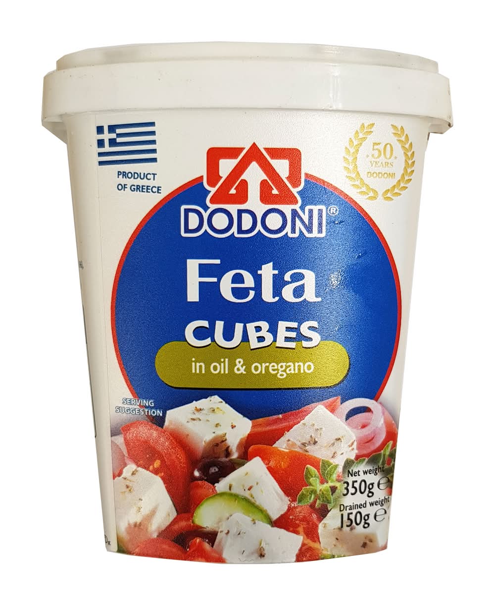 Dodoni Feta Cubes in Oil & Oregano (350g)