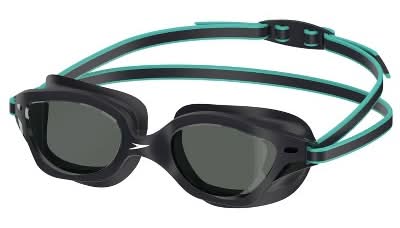 Speedo Adult Seaside Swim Goggles, Black-Teal