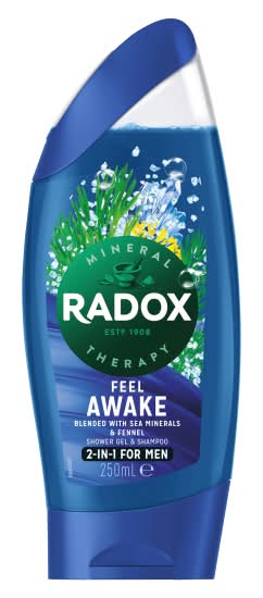 Radox Mineral Therapy 2-in-1 For Men Feel Awake Shower Gel & Shampoo (250ml)