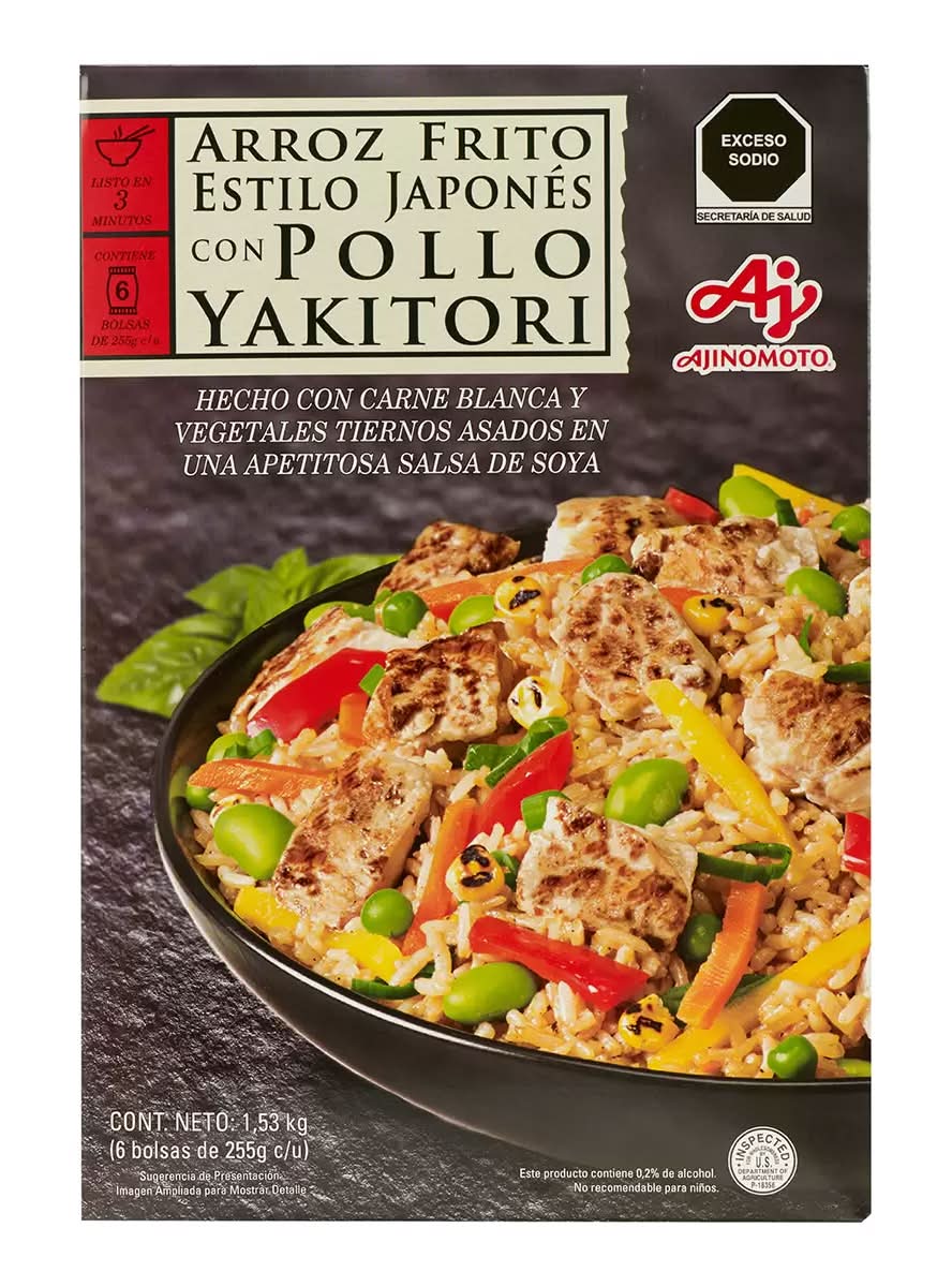 Ajinomoto · Arroz frito estilo japonés con pollo yakitori (6 x 255 g)