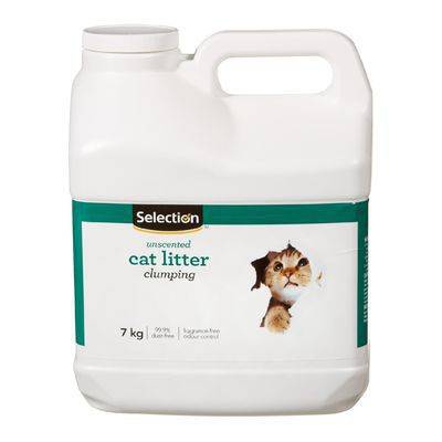 Selection litière agglomérante non parfumée pour chat (7 kg) - unscented clumping cat litter (7 kg)
