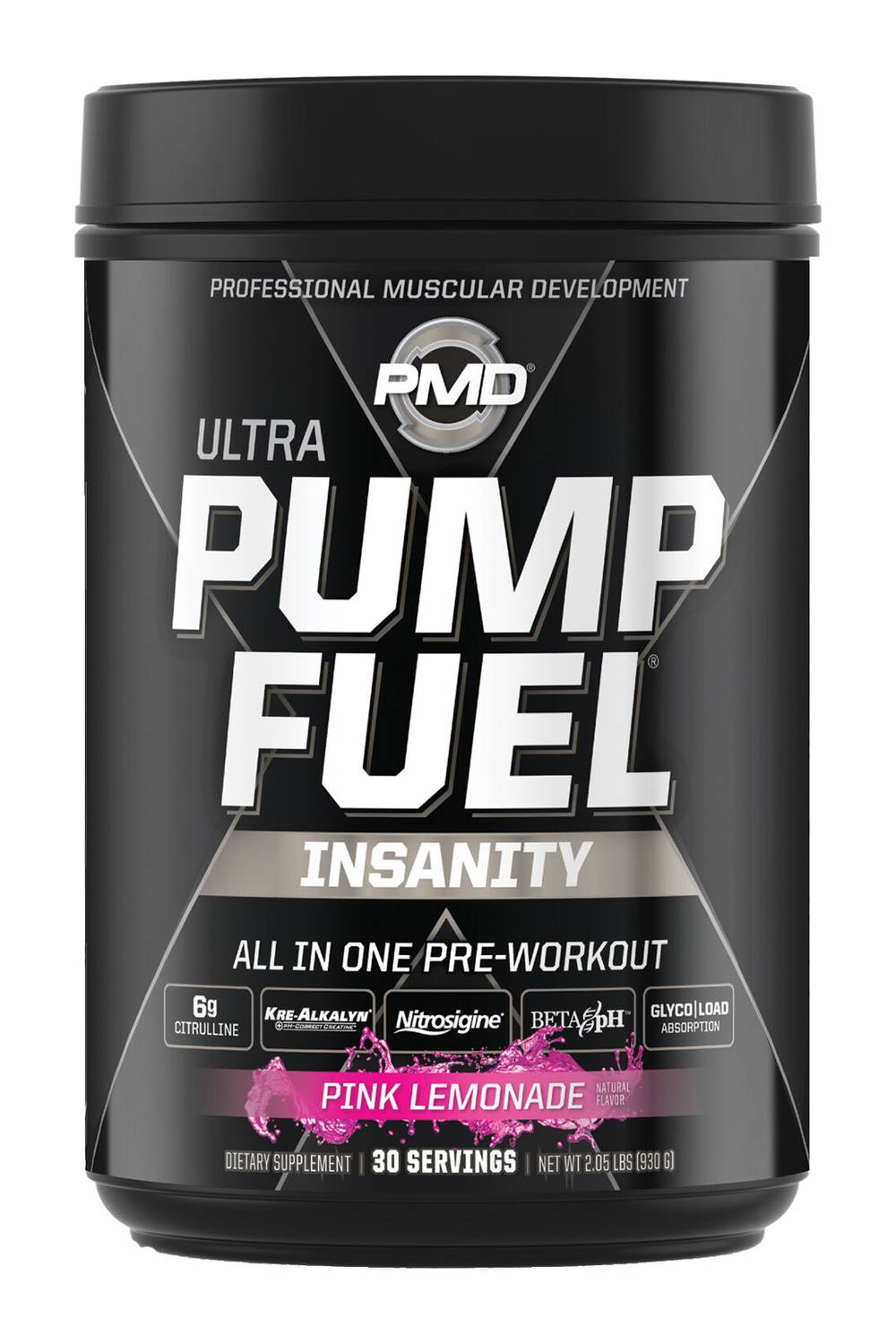 PMD Ultra Pump Fuel Insanity Pre-Workout Powder, Pink Lemonade (2.05 lbs)
