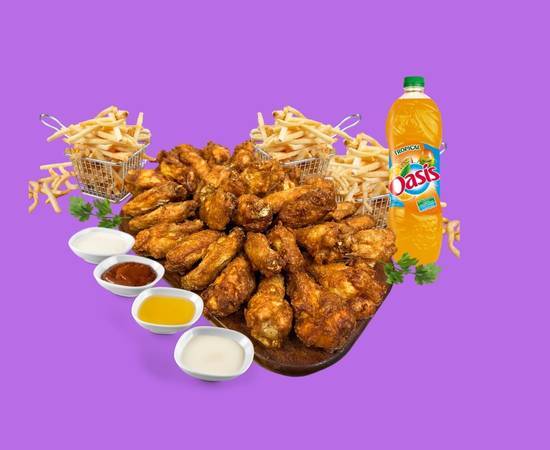 Formule Bucket Family Wings x 25 🐥🔥🧑‍🧑‍🧒‍🧒