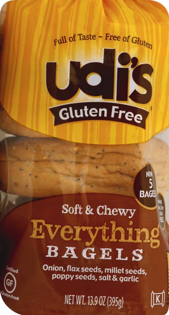 Udi's Gluten Free Everything Bagels (13.9 oz)
