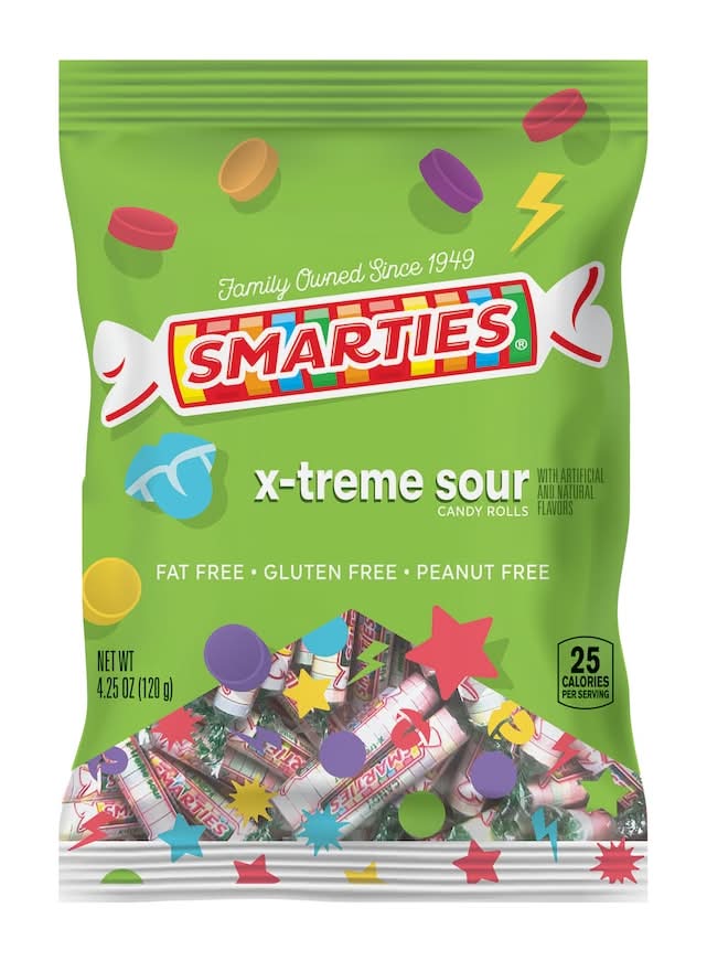 Smarties Candy Rolls, X-Treme Sour (4.25 oz)