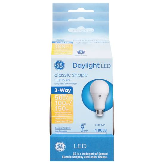 General Electric Led Daylight Classic Shape Light Bulbs