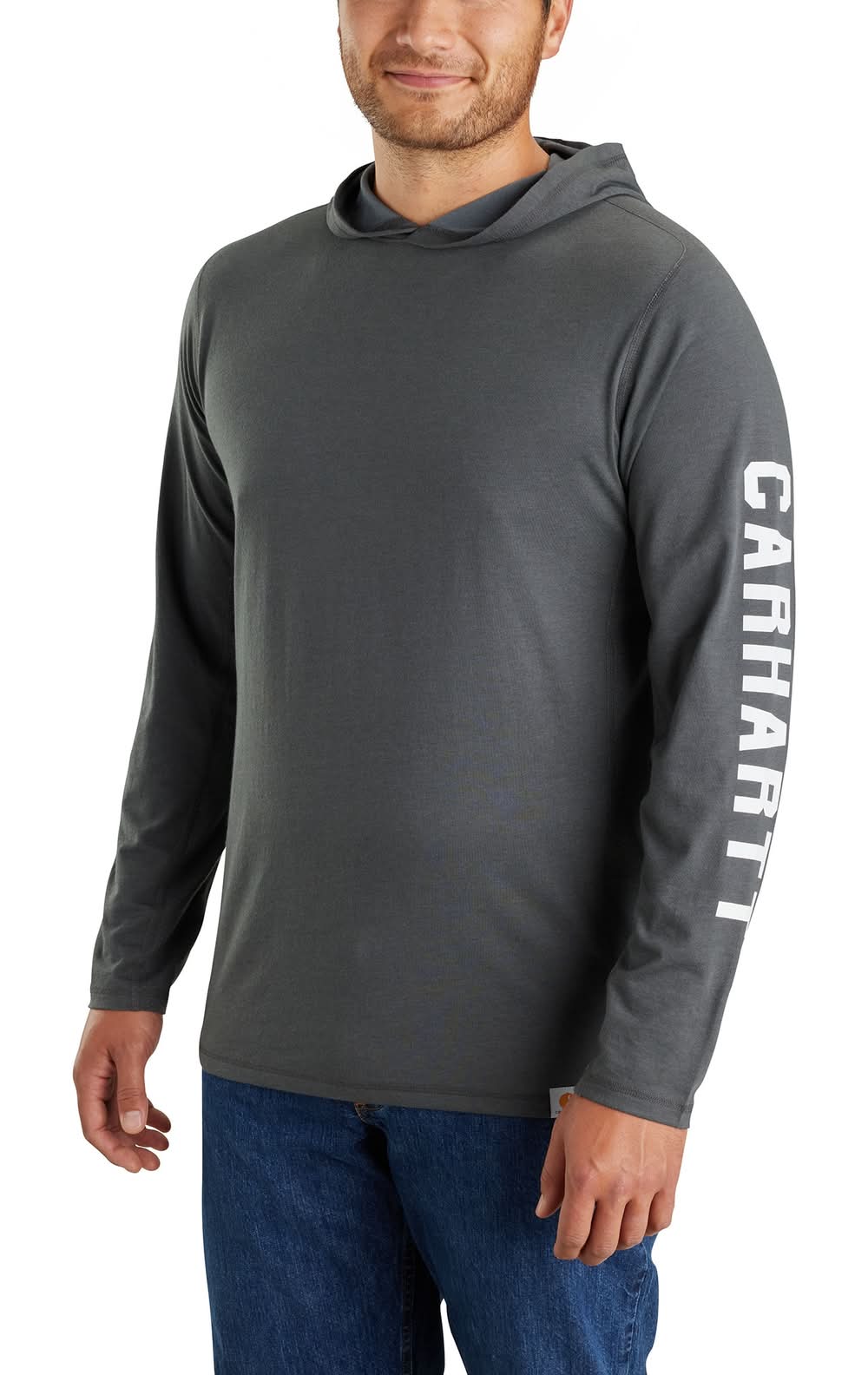 Carhartt Men's Gray Medium weight Jersey Long sleeve T-shirt ( 2XL )