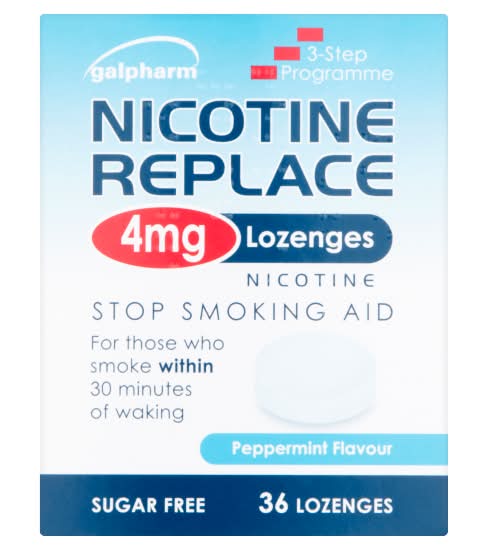 Galpharm Peppermint, Nicotine Replace Stop Smoking Aid Lozenges 4mg (36 pack)