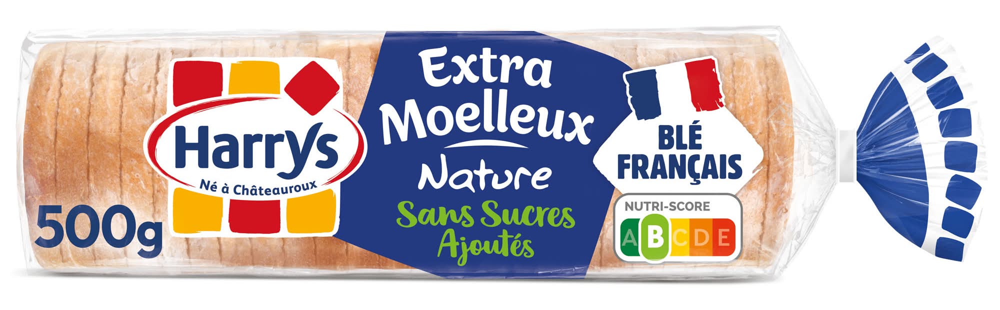 Harrys - Pain de mie extra moelleux nature sans sucres ajoutés (500g)