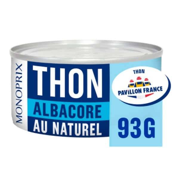 Monoprix Thon Albacore Au Naturel La Boîte De 93 G Net Égoutté