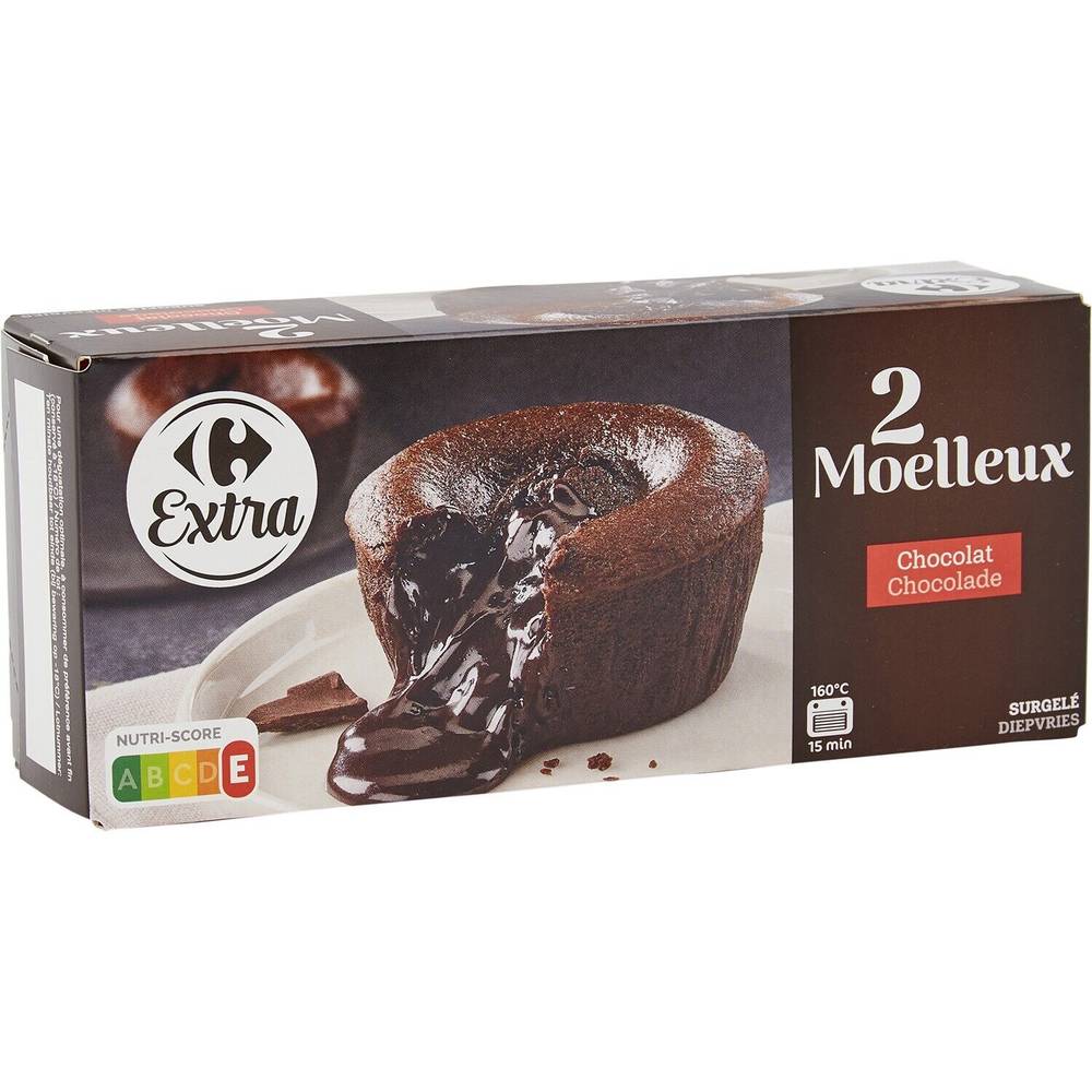 Carrefour Extra - Gâteaux cœur fondant au chocolat (190g)