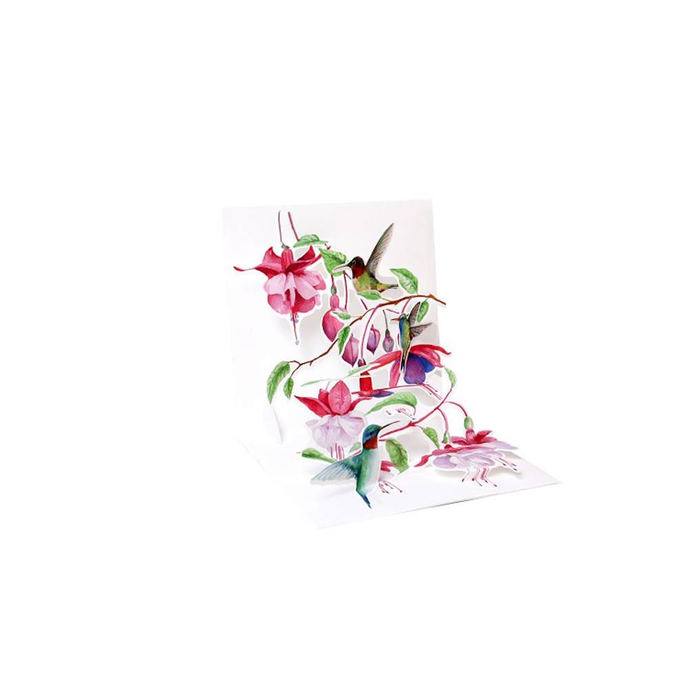 Up With Paper Hummingbirds Everyday Pop-Up Greeting Card