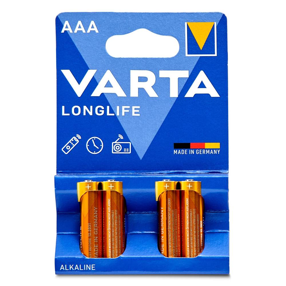 Pila Alcalina Aaa Varta Blister 4 Unidades