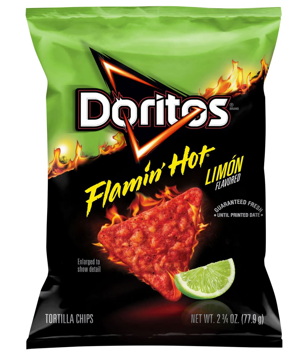Doritos Flamin Hot Tortilla Chips, Limon (2.75 oz)