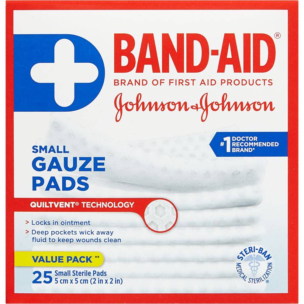 Band-Aid Gauze Pads, Small (15 g)