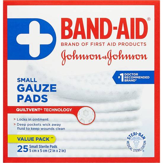 Band-Aid Gauze Pads, Small (25 ea)