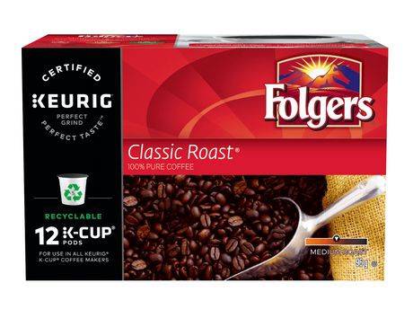Folgers Keurig Classic Roast Medium Coffee (96 g)