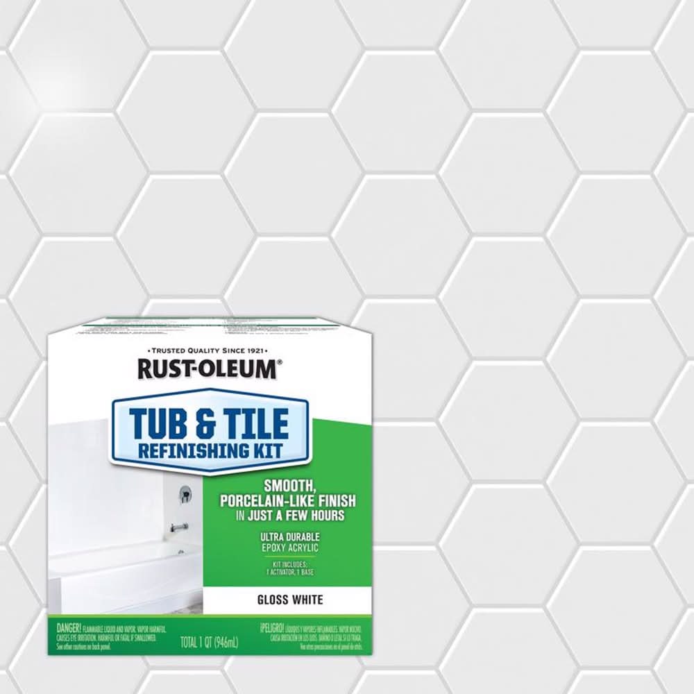 Rust-Oleum Specialty Gloss White Tub And Tile Refinishing Kit Interior 1 Qt