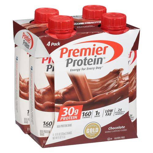 Premier Protein 30g Protein Shakes Chocolate - 11.0 oz x 4 pack