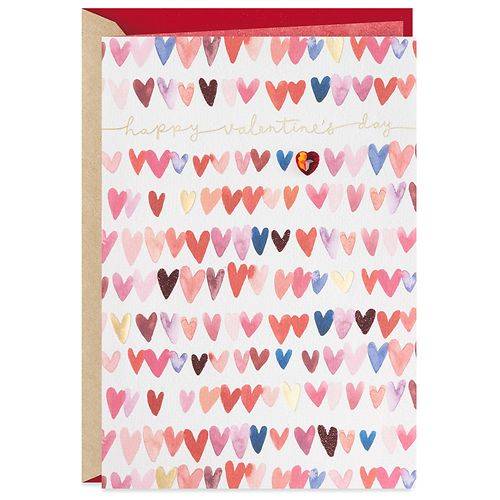 Hallmark Valentine's Day Card (Watercolor Hearts) S45 - 1.0 ea