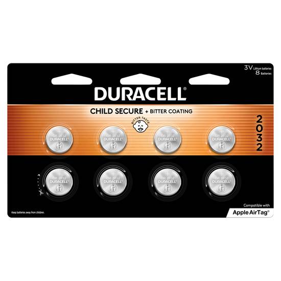 Duracell 2032 3v Lithium Coin Batteries (8 ct)