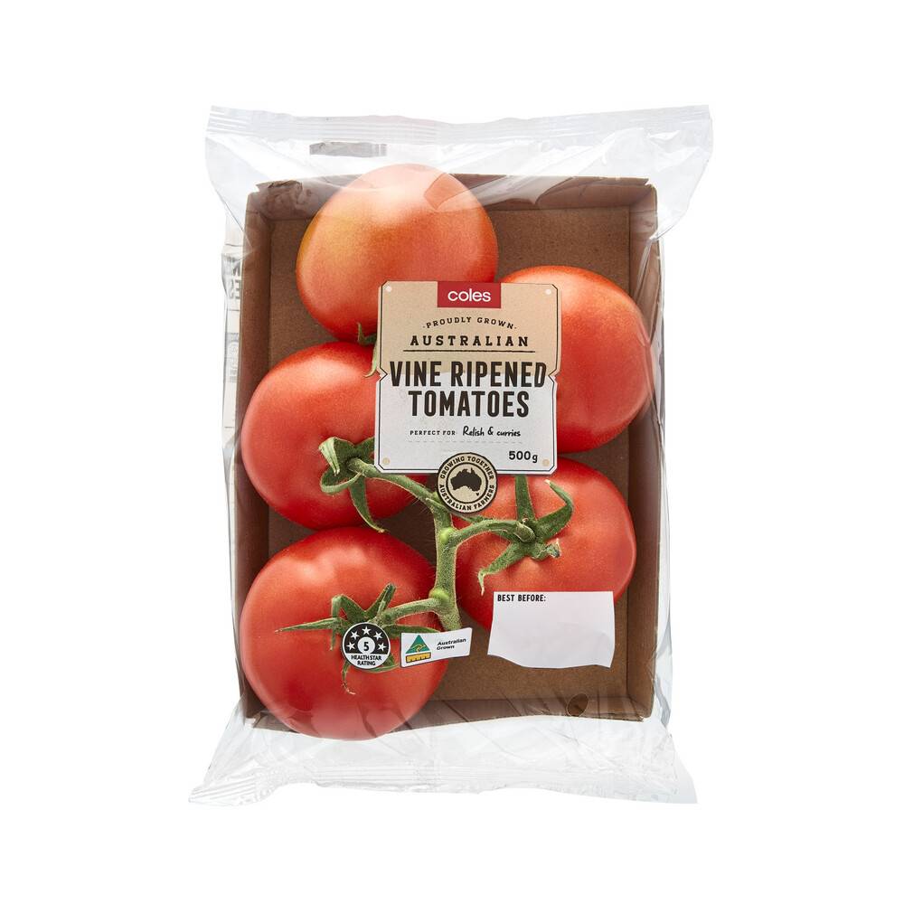 Coles Vine Ripened Tomatoes Prepacked 500g