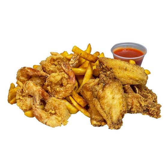5 Wings 5 Shrimp and Fries