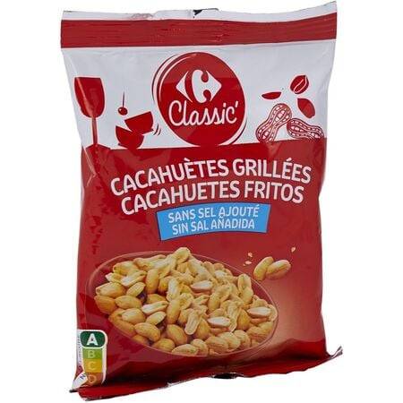 Cacahuètes grillées sans sel ajouté CARREFOUR CLASSIC' - le paquet de 200g