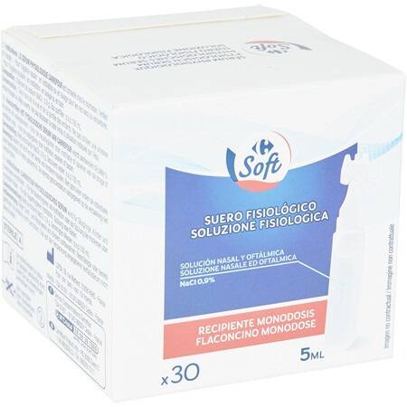 Carrefour Soft - Sérum physiologique (30 pièces, 5 ml)