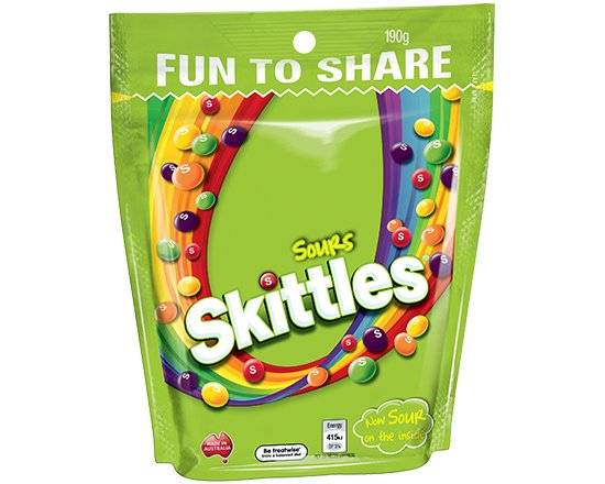 Skittles Sours Share Bag 190g