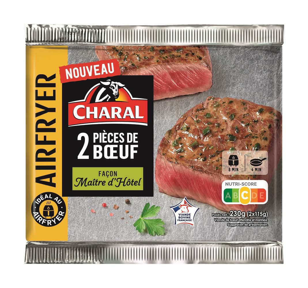Pièces de Boeuf Façon Maître d'Hôtel Marinées AIR FRYER Charal - la barquette de 230g