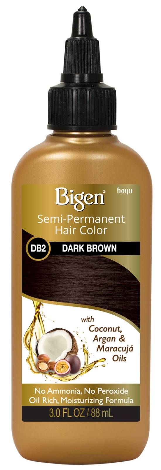 Bigen Semi-Permanent Hair Color - Dark Brown, 3 fl oz