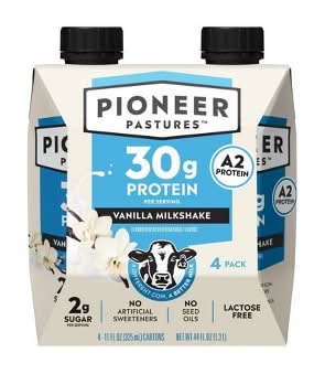 Pioneer Pastures High Protein Nutritional Milkshake, Vanilla (4 x 11 fl oz)
