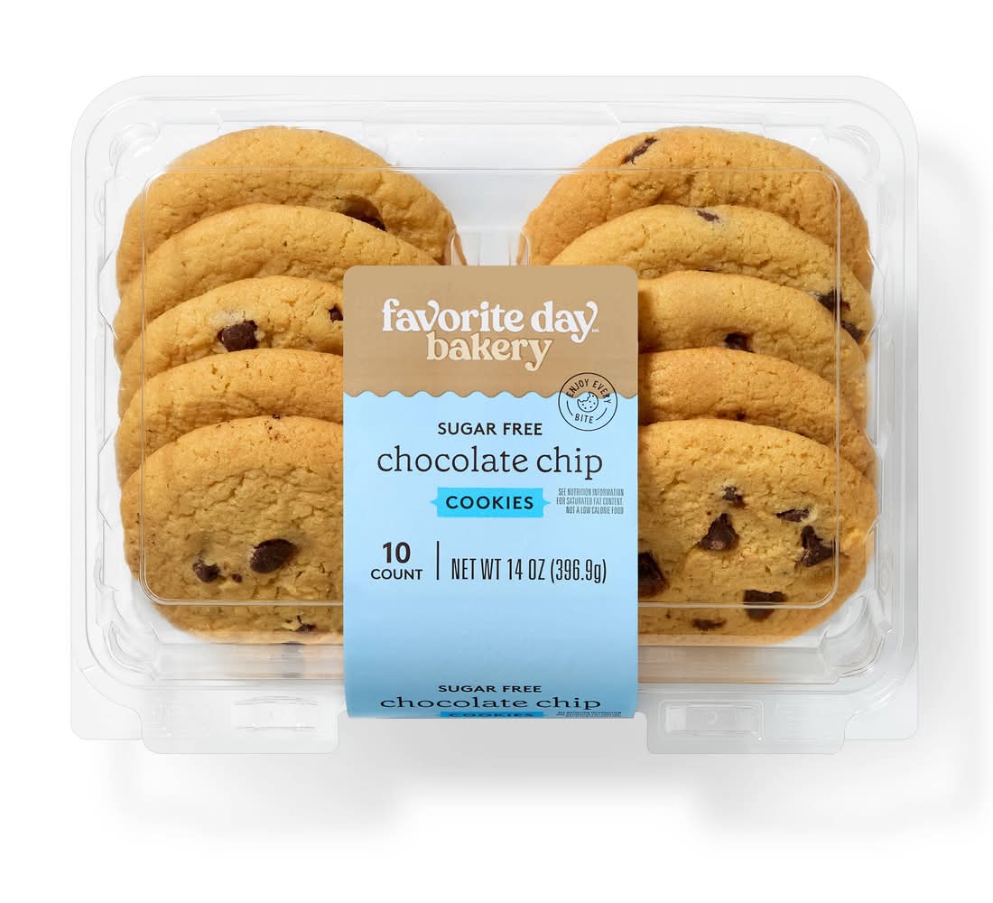 Sugar Free Chocolate Chip Cookies - 14oz - Favorite Day™