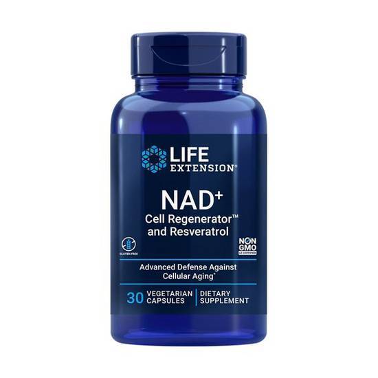 Life Extension Nad+ Cell Regenerator and Reseveratrol Capsules (30 ct)