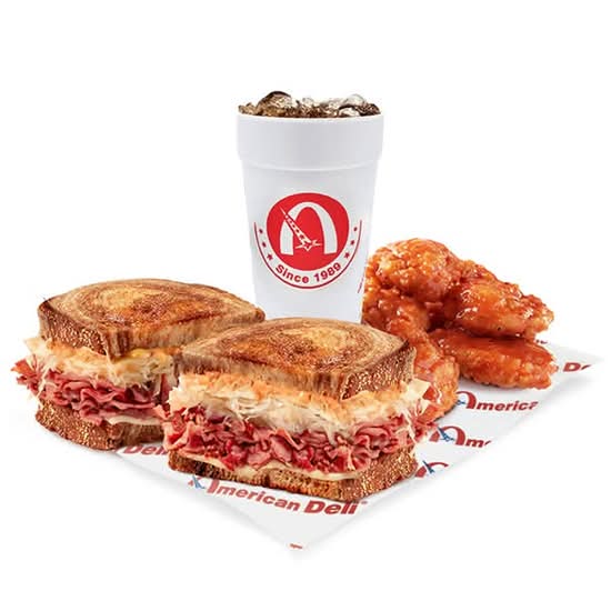Reuben and 5pc Wings Combo