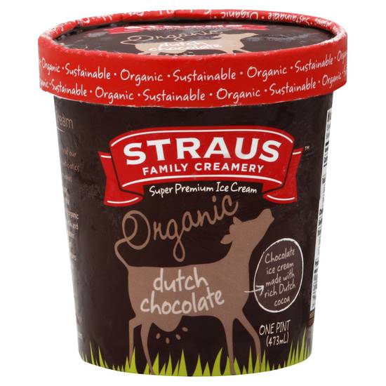 Straus Organic Super Premium Ice Cream ( dutch chocolate)