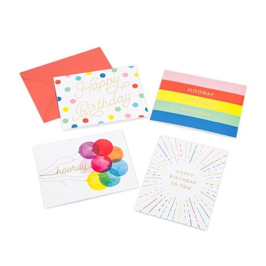 Recollections Happy Birthday Cards & Envelopes Set (40 ct)(multicolor)