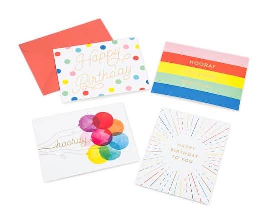Recollections Happy Birthday Cards & Envelopes Set, Multicolor (40 ct)